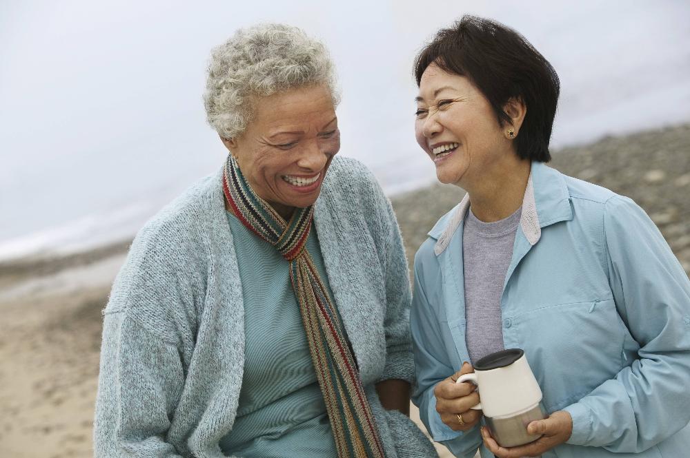 elderly woman with female caretaker | Dental Care for Caregivers | Geriatric Dentistry in White Bear Lake