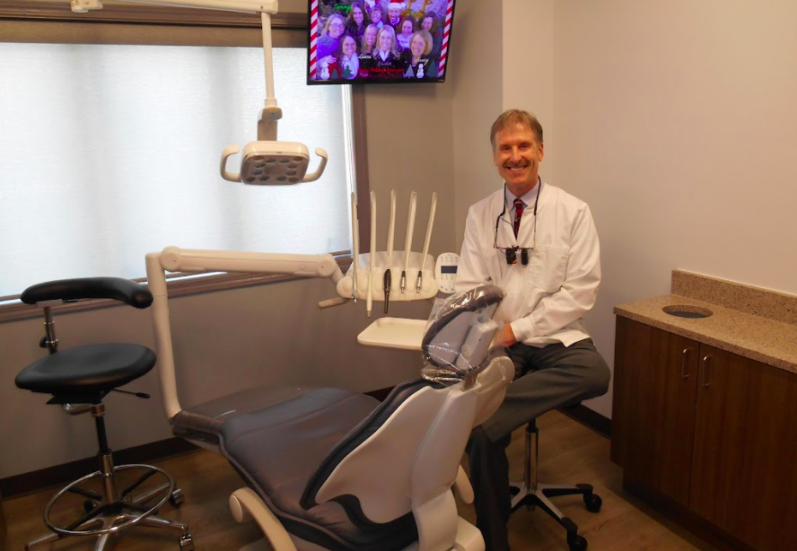 paul anderson dds sitting in exam room | dentist white bear lake mn