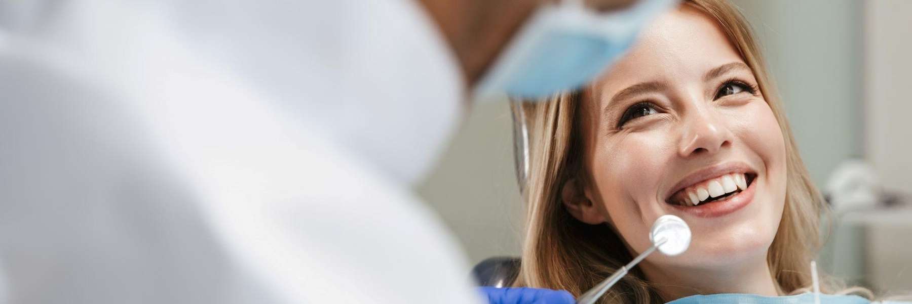 woman sitting in a dental chair