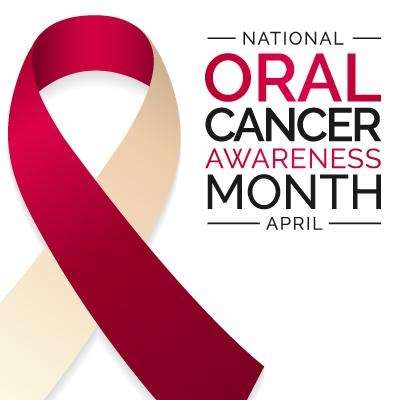 promotional graphic of national oral cancer awareness month | white bear lake dentist