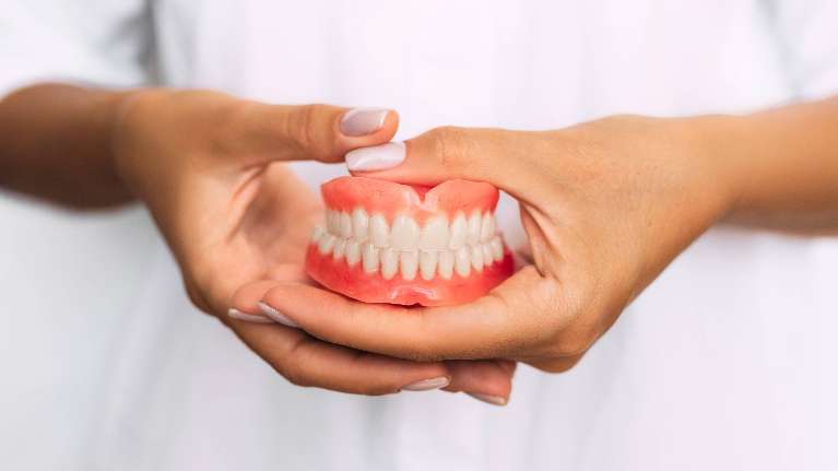 close up of dentures | dentures white bear lake mn