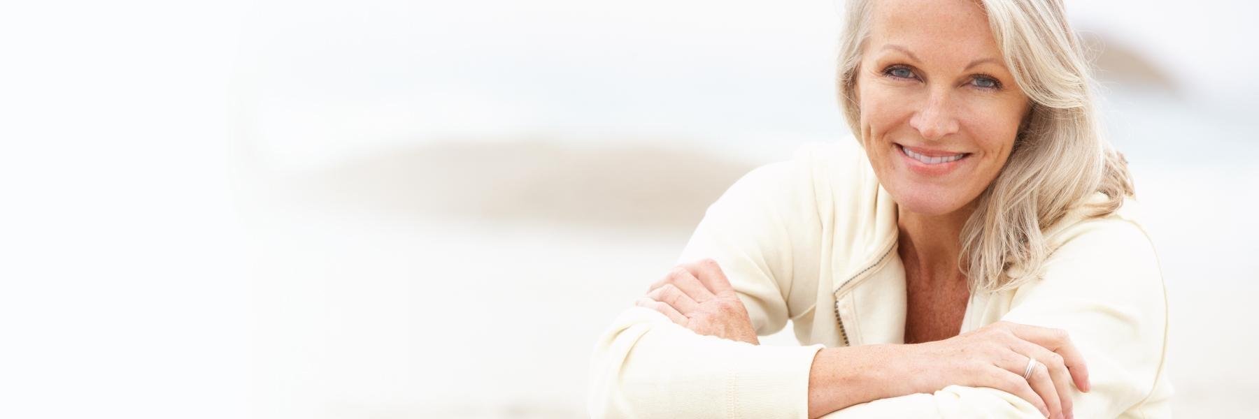 Woman with dental implants in White Bear Lake
